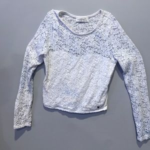 Vintage Laced Abercrombie Top with Blue Accent